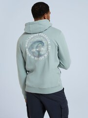 Animal Blue Mens River Graphic Print 100% Cotton Hoodie - Image 3 of 9