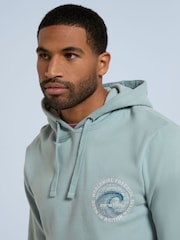 Animal Blue Mens River Graphic Print 100% Cotton Hoodie - Image 4 of 9