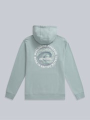 Animal Blue Mens River Graphic Print 100% Cotton Hoodie - Image 6 of 9