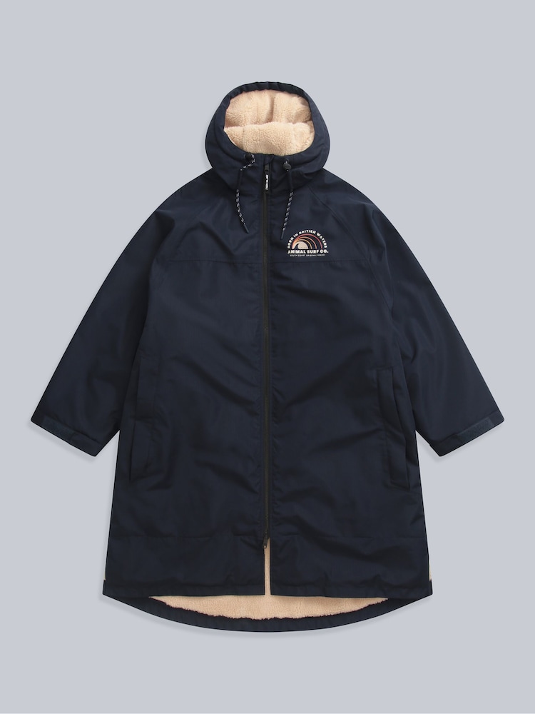 Animal Navy Blue Mens Hazey Waterproof Beach Parka - Image 1 of 5