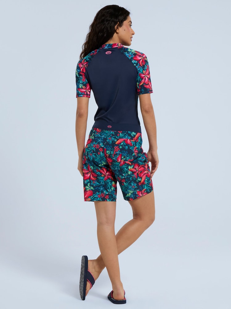 Animal Red Womens Nora Printed Board Shorts - Image 3 of 8