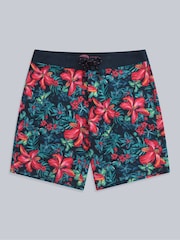 Animal Red Womens Nora Printed Board Shorts - Image 5 of 8
