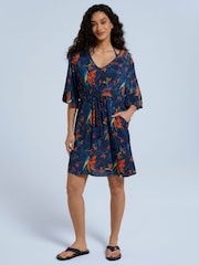 Animal Orange Womens Jasmine Print Kaftan Dress - Image 1 of 8