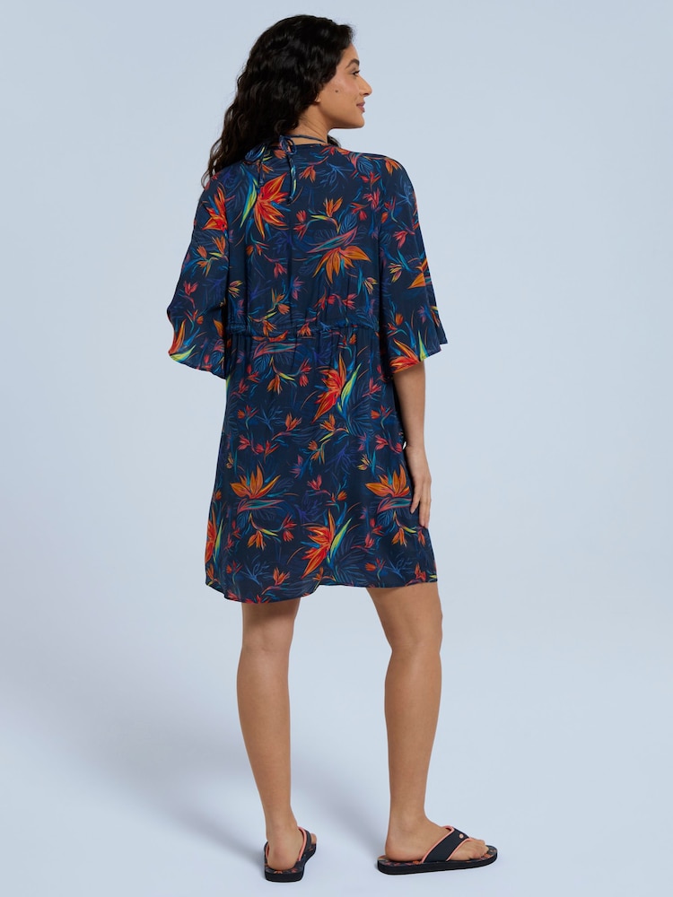 Animal Orange Womens Jasmine Print Kaftan Dress - Image 3 of 8