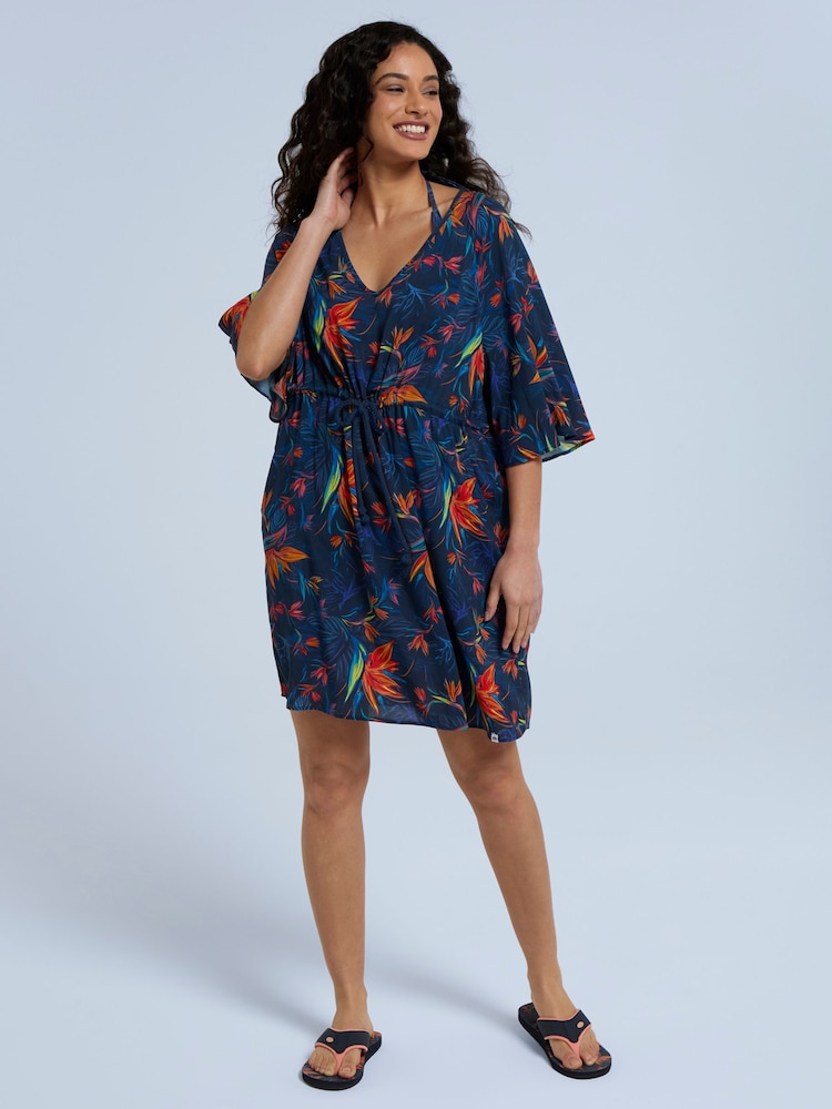Animal Orange Womens Jasmine Print Kaftan Dress - Image 4 of 8