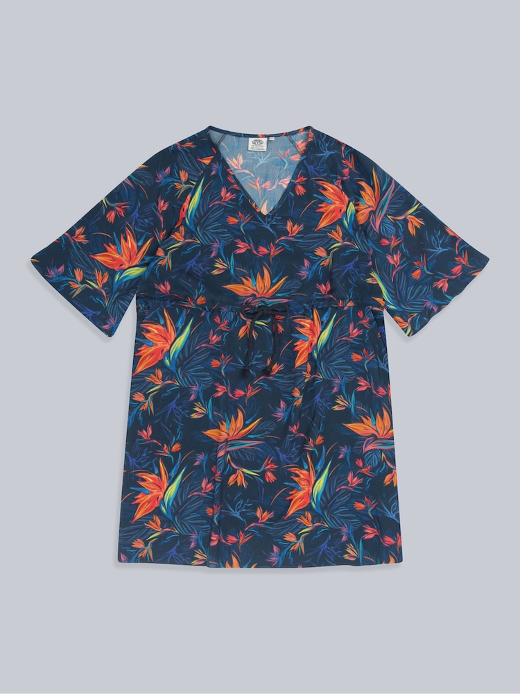 Animal Orange Womens Jasmine Print Kaftan Dress - Image 5 of 8