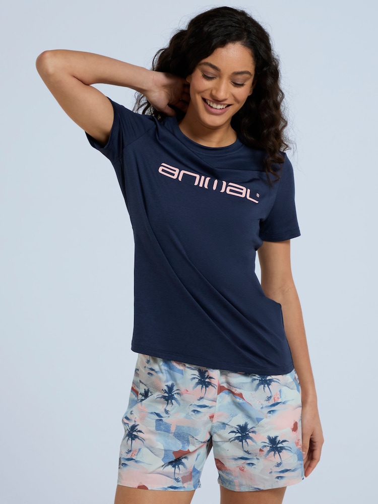 Animal Blue Womens Latero Swim T-Shirt - Image 1 of 8