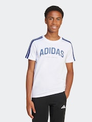 Blanco - Camiseta 100% algodón universitaria de adidas - Imagen 1 de 6