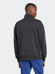 adidas Black All Szn Fleece 1/4-zip Crew Sweatshirt - Image 2 of 6