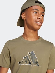 أخضر - تيشرت مزيَّن برسمة جرافيك قطن 100% من adidas - صورة 4 من 8