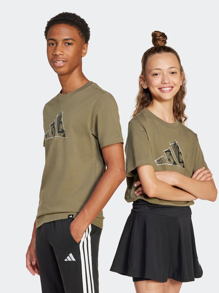 adidas Green 100% Cotton Photo Graphic T-Shirt - Image 7 of 8