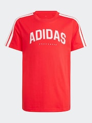 Rojo - Camiseta 100% algodón universitaria de adidas - Imagen 6 de 6