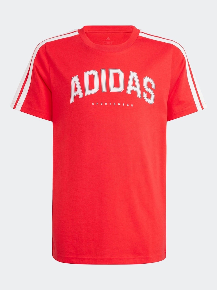 Rojo - Camiseta 100% algodón universitaria de adidas - Imagen 6 de 6