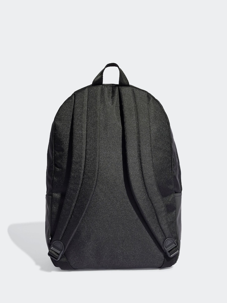 adidas Black Chrome Classic 3 Bar Logo Backpack - Image 3 of 6