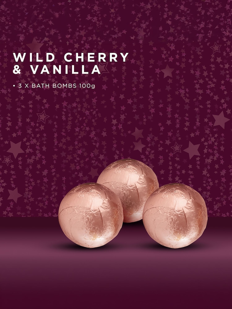 Baylis & Harding Wild Cherry & Vanilla Luxury Bath Bomb Trio Gift Set - Image 2 of 5 Baylis & Harding Wild Cherry & Vanilla Luxury Bath Bomb Trio Gift Set - Image 2 of 5