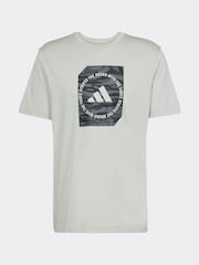 Серый - adidas Camo Shape 100% Cotton Graphic T-Shirt - Image 10 of 10