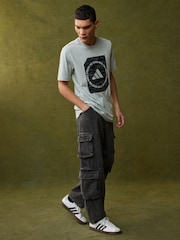 Серый - adidas Camo Shape 100% Cotton Graphic T-Shirt - Image 3 of 10