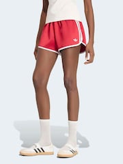 adidas Originals Red 3-Stripes Sprinter Shorts - Image 1 of 6