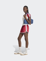 adidas Originals Red 3-Stripes Sprinter Shorts - Image 3 of 6