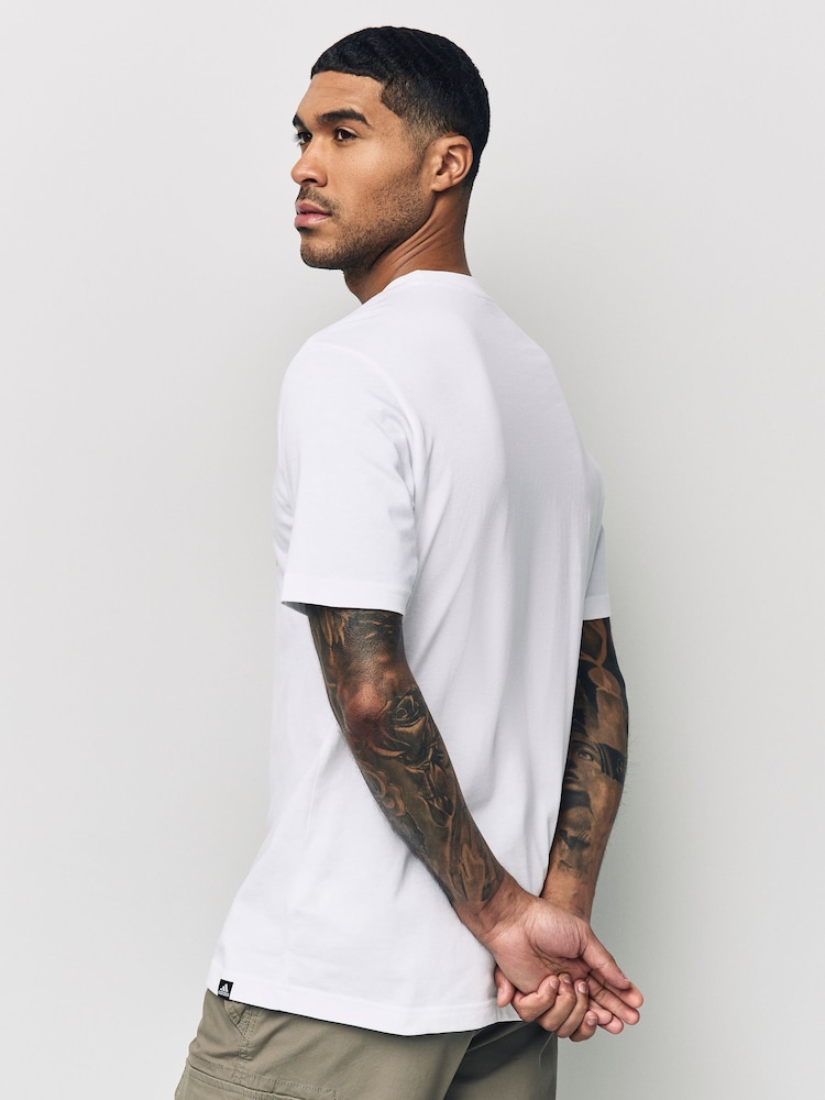 Branco - Camiseta estampada adidas Codes Camo 100% algodão - Imagem 2 de 4