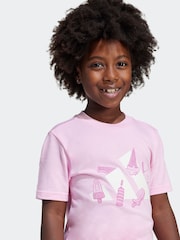 adidas Pink Lounge Ice Graphic 100% Cotton T-Shirt - Image 4 of 6
