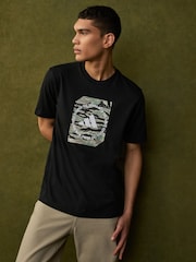 adidas Black Camo Shape 100% Cotton Graphic T-Shirt - Image 1 of 10