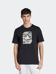adidas Black Camo Shape 100% Cotton Graphic T-Shirt - Image 5 of 10