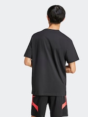 adidas Black House of Tiro Block Graphic 100% Cotton T-Shirt - Image 2 of 7