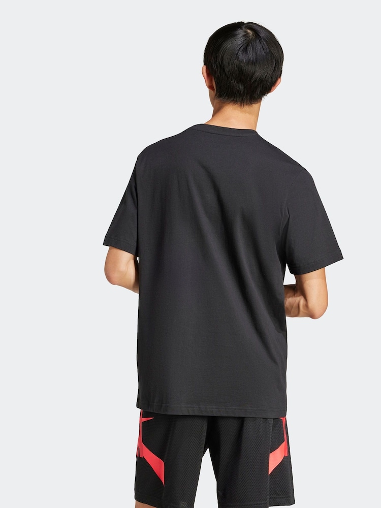 adidas Black House of Tiro Block Graphic 100% Cotton T-Shirt - Image 2 of 7