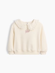 Gap Cream Vintage Soft Collared Logo Sweatshirt (6mths-5yrs) - Image 1 of 2