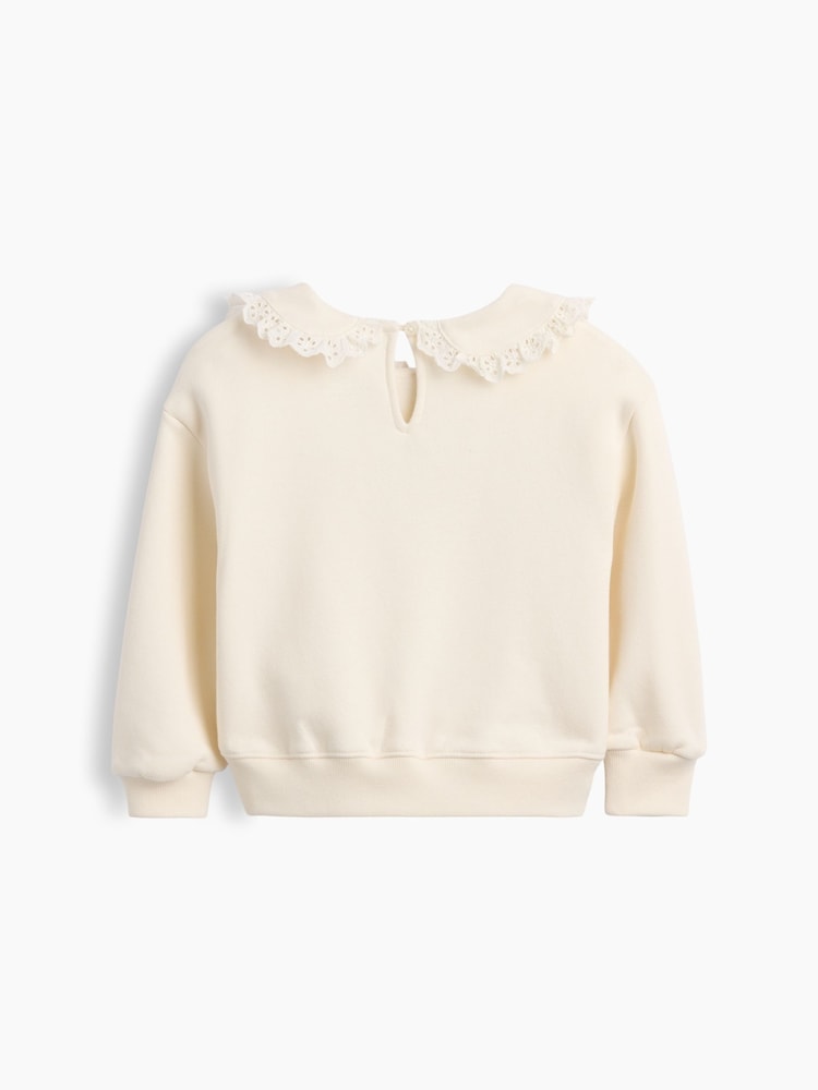 Gap Cream Vintage Soft Collared Logo Sweatshirt (6mths-5yrs) - Image 2 of 2 Gap Cream Vintage Soft Collared Logo Sweatshirt (6mths-5yrs) - Image 2 of 2