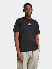 Schwarz - adidas City Escape Space Graphic 100% Cotton T-Shirt - Bild 1 von 7