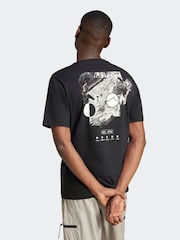 Schwarz - adidas City Escape Space Graphic 100% Cotton T-Shirt - Bild 2 von 7