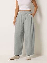 PixieGirl Petite Grey Brushed Funnel Neck Jacket & Barrel Trousers Set - Image 5 of 6