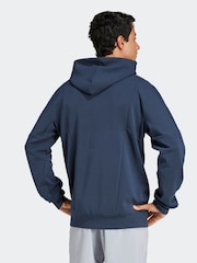 Blå - adidas Designad för träning Full-Zip Track Huvtröja - Bild 2 av 6