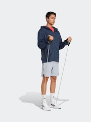 Blå - adidas Designad för träning Full-Zip Track Huvtröja - Bild 3 av 6