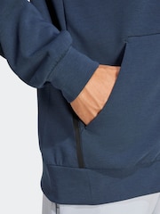 Blå - adidas Designad för träning Full-Zip Track Huvtröja - Bild 5 av 6