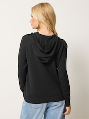 M&Co Black Zip Through Knitted Hoodie - Image 2 of 5