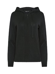 M&Co Black Zip Through Knitted Hoodie - Image 5 of 5