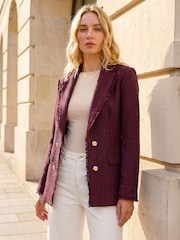 Roman Red Fray Mid Boucle Jacket - Image 1 of 4