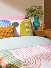 Multi 100% Cotton Geometric Duvet Cover Set - Image 2 of 4