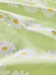 2 Pack Green Floral Daisy Reversible Duvet Cover and Pillowcase Set - Image 7 of 9