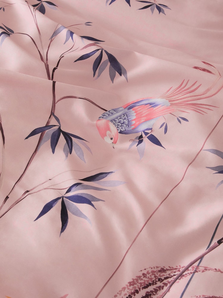 300 Thread Count Sateen Oriental Floral Duvet Cover and Pillowcase Set - Изображение 5 из 5