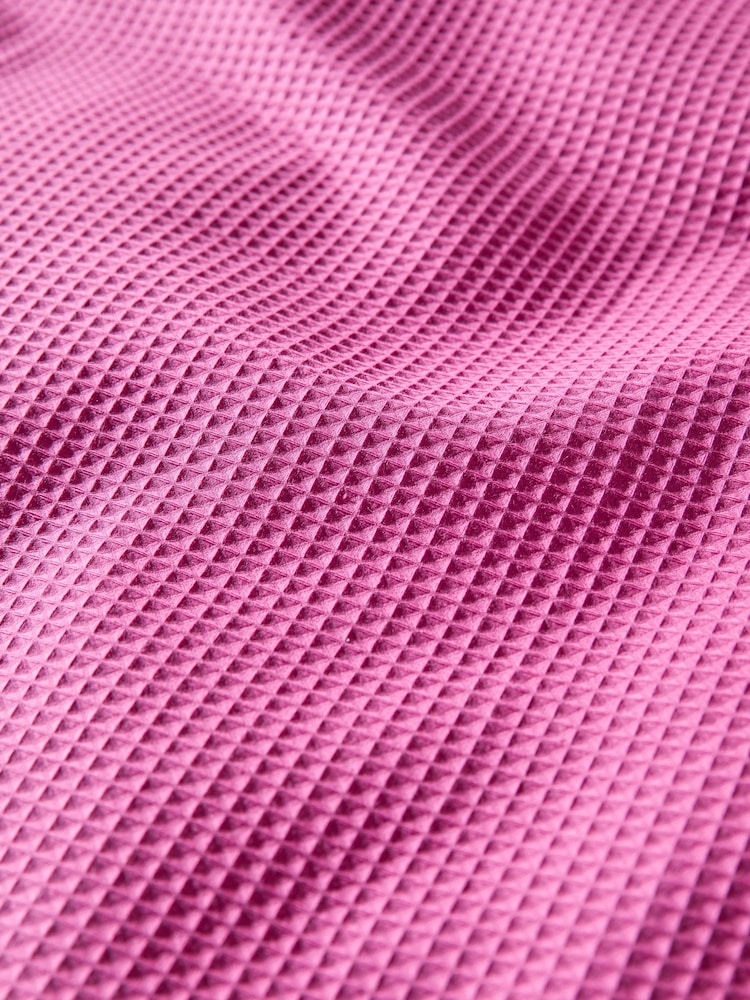 Pink Waffle Duvet Cover and Pillowcase Set - Image 4 of 5