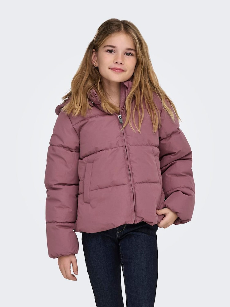 Only Kids NA MAY Zip Through Hooded Puffer Coat - Larawan 1 ng 5