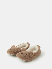 Accessorize Brown Fluffy Bear Slippers - Image 1 of 2