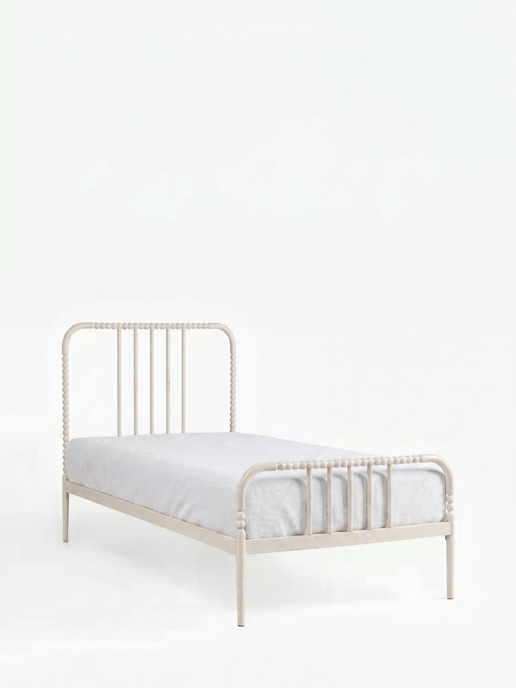 Cream Piper Bobbin Metal Bed Frame - Image 4 of 4 Cream Piper Bobbin Metal Bed Frame - Image 4 of 4