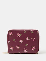 Accessorize Red Floral Print Travel Jewellery Case - Image 1 of 2