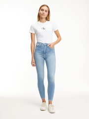 Vaqueros de tiro alto muy ajustados con diseño hasta el tobillo de Calvin Klein - Imagen 4 de 7