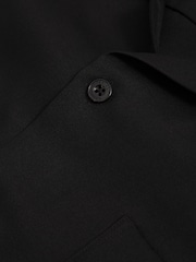 Reiss Black Tokyo Cuban Collar Button-Through Shirt - Image 5 of 5